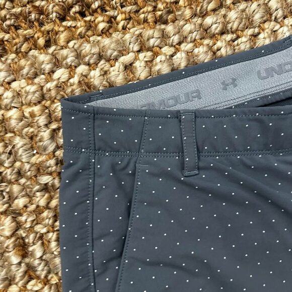 Under Armour Golf Stretch Shorts Gray (32 Men’s) Polka Dot 1290156 Match Play Te - Picture 3 of 8